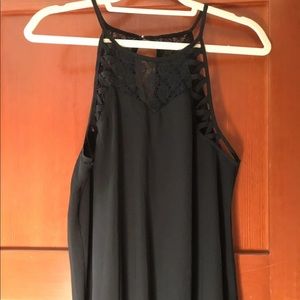Francesca Black Lacey Tank Top